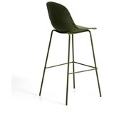 Kave Home Zelena metalna/plastična vrtna barska stolica Quinby – | shoptok.hr