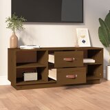 The Living Store ormarić smeđa boja meda 100 x 34 x 40 cm od masivne borovine | shoptok.hr