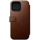 Nomad MagSafe ohišje za iPhone 16 Pro Max Folio Modern Leather Card Case proti praskam, Rjava, (5000065575) u