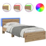  Krevetna konstrukcija s uzglavljem Umjetnički hrast 90 x 200 cm | shoptok.hr