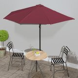 vidaXL Balkonski senčnik z aluminijastim drogom bordo 300x155x223 cm, (20692653) | Shoptok.si