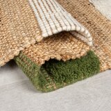 Flair Rugs Zelena/u prirodnoj boji ručno rađena staza od mješavine jute 60x230 cm Medina Blocks – | shoptok.hr