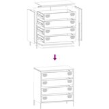 vidaXL Komoda roza 68x39x73,5 cm hladno valjano jeklo | Shoptok.si