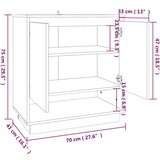  Komoda boja dimljenog hrasta 70 x 41 x 75 cm od iverice | shoptok.hr