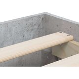 vidaXL Posteljni okvir s predali betonsko siv 120x190cm inženirski les, (20954449) | Shoptok.si