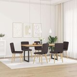  Blagovaonske stolice od tkanine 6 kom tamnosmeđe | shoptok.hr