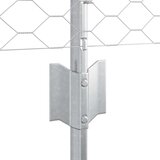 vidaXL Ograjne palice 11 kos U-kanalček 40 cm Cinkovano jeklo, Šesterokotna ograja 0.4x25 m Cinkovano jeklo | Shoptok.si