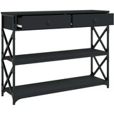  Konzolni stol crni 100 x 28 x 75 cm od konstruiranog drva | shoptok.hr
