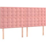  Uzglavlja 4 kom ružičasti 80x5x78/88 cm baršunasta | shoptok.hr