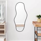 Zidno ogledalo crno 100 x 45 cm | shoptok.hr