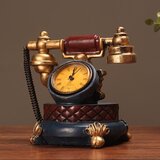 Venisymlis Kreativni Retro Model Telefona Namizna Ura 3D Retro Budilka, (22060624) u