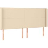 vidaXL box spring postelja z vzmetnico krem 160x200 cm blago, (20896572) | Shoptok.si