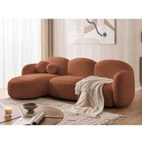 Ropez Kutna garnitura od bouclé tkanine boja terakote (s lijevim kutom/s ležaljkom) Orbit – | shoptok.hr