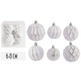 Lilium Kugle set/6 6-8 cm belo/ srebrne 50380 Cene