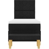 vidaXL vzmetnica na škatli z vzmetnico in klopjo Črna 80x200 cm Tkanina, (22082796) | Shoptok.si
