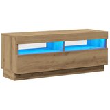 TV ormarić s LED svjetlima umjetnički hrast 100x35x40 cm | Eponuda.com