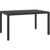 vidaXL Vrtna miza črna 150x90x74 cm aluminij in WPC | Shoptok.si