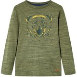  Dječja majica dugih rukava kaki prošarana 128 | Eponuda.com