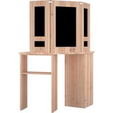  Kutni toaletni stolić LED boja hrasta 111 x 54 x 141,5 cm | shoptok.hr