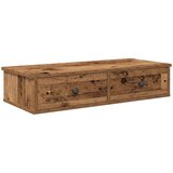 vidaXL Zidna polica s ladicama staro drvo 80x34x17cm konstruirano drvo | shoptok.hr