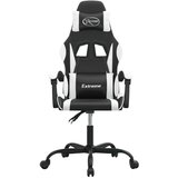 vidaXL Okretna igraća stolica od umjetne kože crno-bijela | shoptok.hr