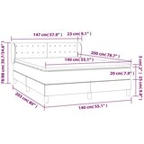  s oprugama i madracem crni 140 x 200 cm od umjetne kože | shoptok.hr