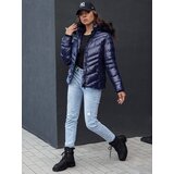 DStreet Women's winter jacket with hood CRUNKIES dark blue | shoptok.hr