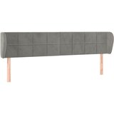 Maison Chic vzglavna omarica - nočna omarica - posteljna omarica z ušesi svetlo sivo 163x23x78/88 cm žamet, (21710231) | Shoptok.si