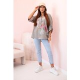Kesi Włoski Women's cotton blouse with a floral pattern and fango buttons | Shoptok.si