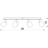 SPOT svetilo DEMIA 4xGU10/8W/230V bež | Eponuda.com