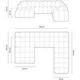 Cosmopolitan Design Zelena kutna garnitura od šenila (s desnim kutom/u obliku slova "U") Treno – | shoptok.hr