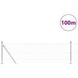  Heksagonalna ograda s betonskom osnovom 100 x 0,6 m Srebrna | shoptok.hr