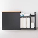 YAMAZAKI Črna kovinska kopalniška polica 14x55 cm Tower – | Shoptok.si
