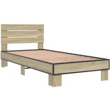  The Living Store Posteljni okvir sonoma hrast 100x200 cm inž. les in kovina - Posteljni Okvir, (21525635) | Shoptok.si