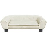  Krevet za pse krem 70 x 48 x 22 cm baršunasti | shoptok.hr