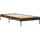  Okvir krevet boja hrasta 90 x 190 cm konstruirano drvo i metal | shoptok.hr