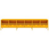 vidaXL TV omarica gorčično rumena 202x39x43,5 cm hladno valjano jeklo | Shoptok.si