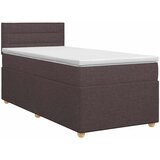  Boxspring krevet s madracem Tamno smeđa 90 x 190 cm Tkanina | shoptok.hr