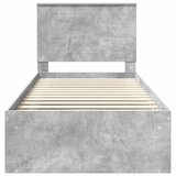  Krevetna konstrukcija s ladicama Betonska siva 100 x 200 cm | shoptok.hr