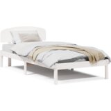 vidaXL krevetni okvir s uzglavljem bijeli 80x200 cm od punog drveta borovina | shoptok.hr