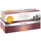 Smilla Ekonomično pakiranje: Fine Menu s neodoljivom jezgrom 24 x 100 g - Piletina, losos, špinat Cijene