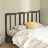 Maison Chic posteljno vzglavje - vzglavna omarica - nočna omarica sivo 156x4x100 cm trdna borovina, (21705245) | Shoptok.si