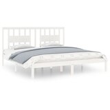 The Living Store Posteljni okvir bel iz trdnega lesa 180x200 cm - Posteljni Okvir, (21525546) | Shoptok.si