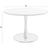 White Label Okrogla jedilna miza ø 110 cm Raku – | Shoptok.si