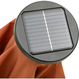  Vrtni suncobran s LED svjetlima terakota 200x211 cm aluminijski | Eponuda.com