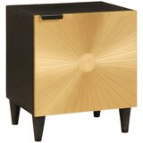 Noćni ormar Crna i zlatna 40 x 33 x 46 cm Konstruirano drvo | shoptok.hr