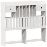 vidaXL Posteljni okvir brez vzmetnice bel 135x190 cm trdna borovina | Shoptok.si