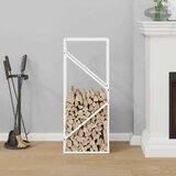  Stalak za drva bijeli 40x25x100 cm hladno valjani čelik | shoptok.hr
