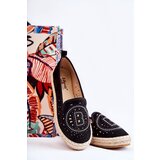 S. BARSKI Openwork Slip-on Women's Espadrilles Black Meredith | shoptok.hr