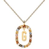  Ženska pd paola letter g zlatna ogrlica sa pozlatom 18k ( co01-266-u ) Cene
